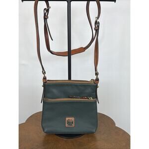 Dooney & Bourke Hunter Green Leather Purse Zip Closure Registration J7161265